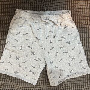 Stella McCartney Kids Light Gray Bone-Print Athletic Shorts